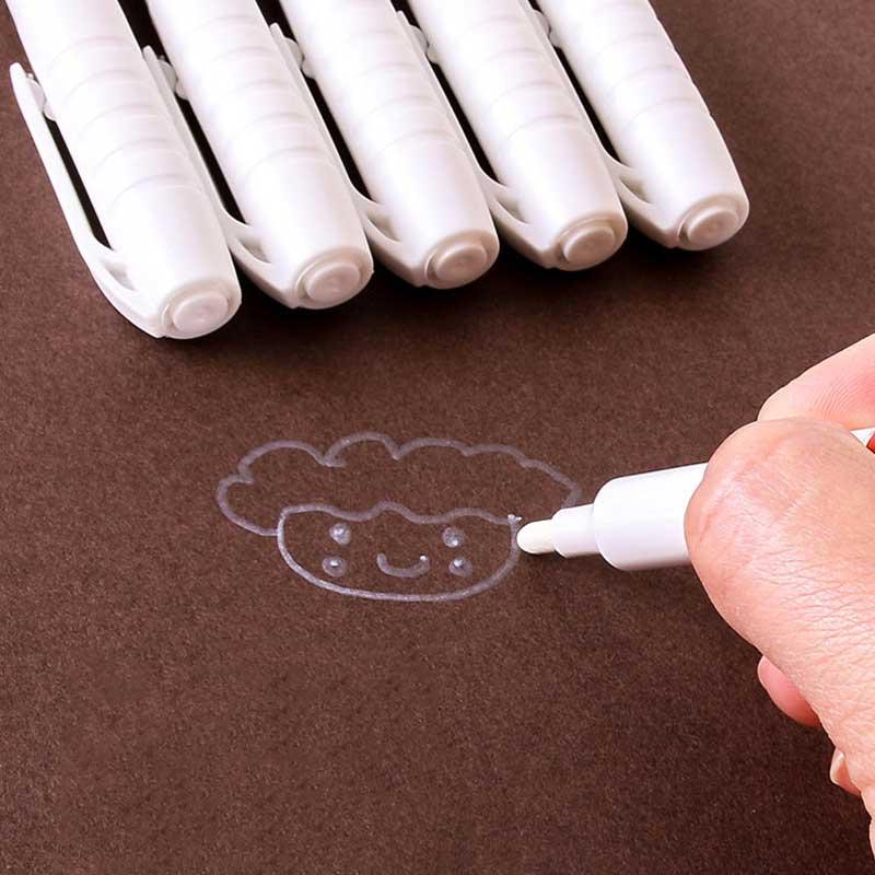 Rotulador de pintura permanente para Tela de cuero de Metal, rotuladores metálicos, agujas, artesanías, rotuladores