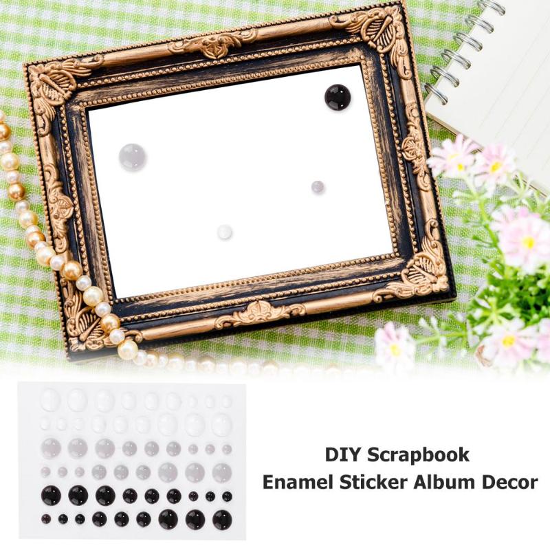 DIY Scrapbook Enamel Stickers Self-adhesive Resin Assorted Dot Photo Album Decor Enhance Imagination Creativity Ability