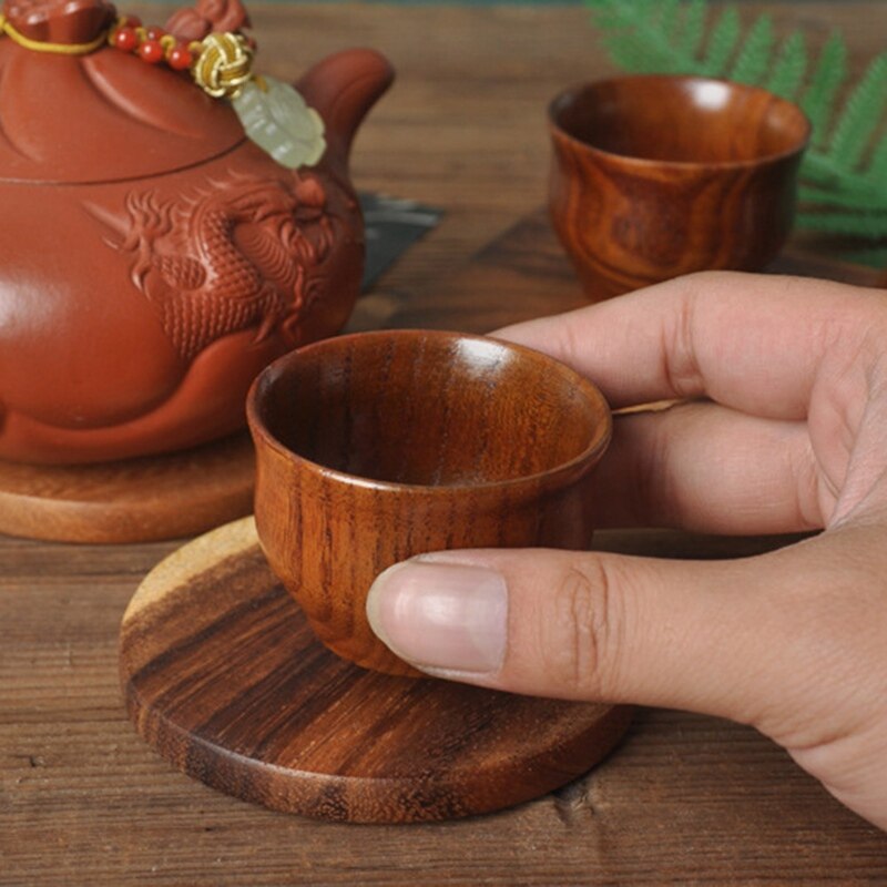 Wooden Cup Log Color Handmade Natural Wooden Coffee Tea Beer Juice Milk Mug Cup Water Cup Tumbler Kitchen Accessories