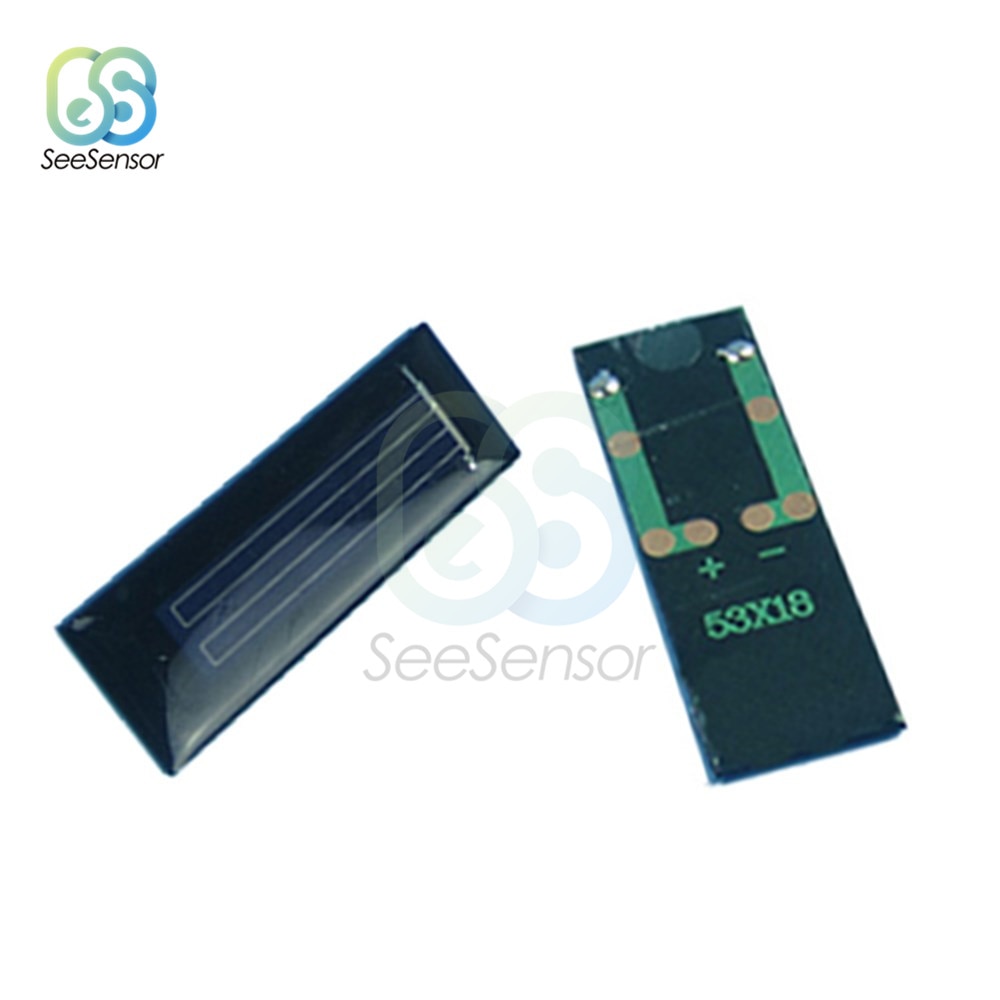 Mini Solar Panel DIY Solar Cells Accessories Photovoltaic Module PV Module 0.5V 100mA 53*18*2.5mm