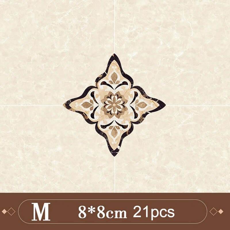 21 pçs/set auto adesivo pvc telha cerâmica adesivos à prova dwaterproof água arte diagonal piso adesivos casa cozinha sala de estar decoração: M