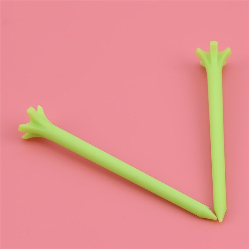 50 stuks 70mm zachte kleuren golfbal houten tees buitensporten plastic wrijvingsloze golf tees tarwe golf tees