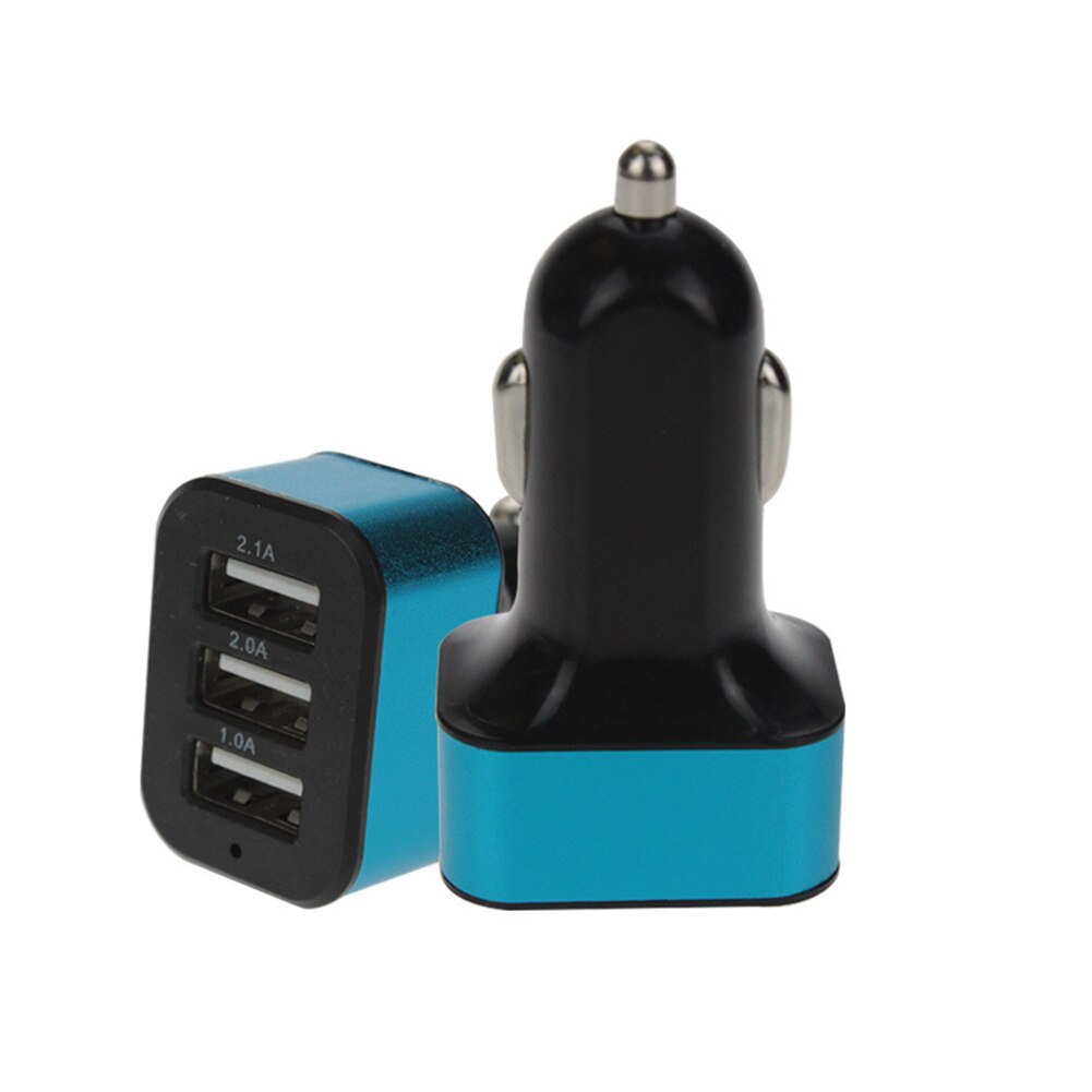 Cargador Universal para coche, 2,1a, 3 puertos de carga rápida para Iphone, Samsung, Huawei, Mini USB, accesorios de carga automática para coche