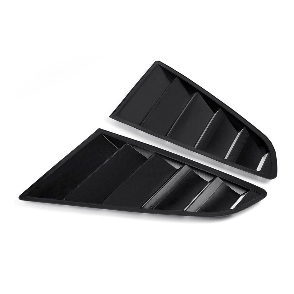 PP Ingot Silver Side Window Louvers GT Style Quarter Side Window Scoop Louvers For for Mustang