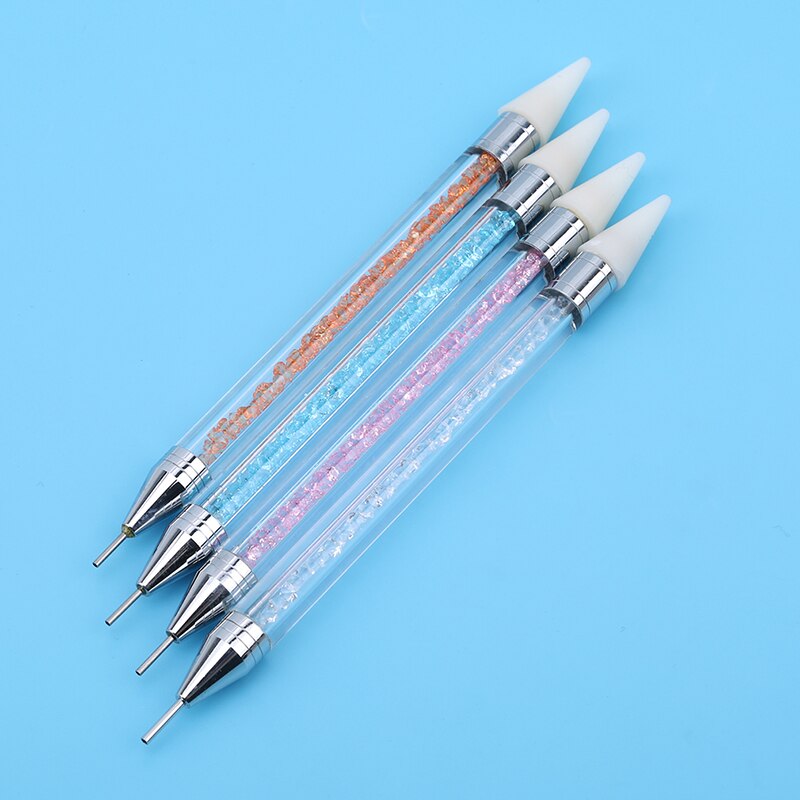 2 Way Nail Art Puntjes Schilderen Pen Manicure Nail Glitter Gereedschap Nail Art Pen Puntjes Tool Dot Set nail Decoratie
