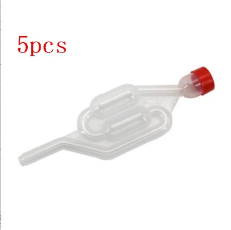 Válvula de sellado de agua para fermentación de cerveza, escape de 1/3/5 piezas, unidireccional, Ventilación de vino, cierre de aire, plástico ecológico: 5pcs