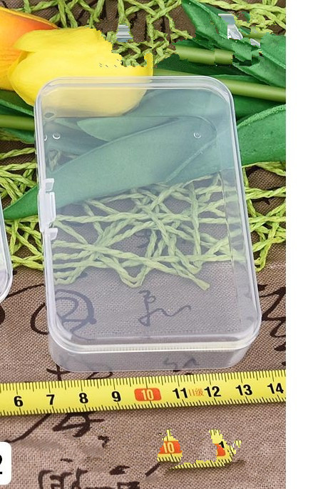 Caja de plástico pequeña con tapa transparente de 4 tamaños para guardar piezas y herramientas, caja para presentación de joyas, caja de tornillo, contenedor de cuentas,: C962 95X65X25