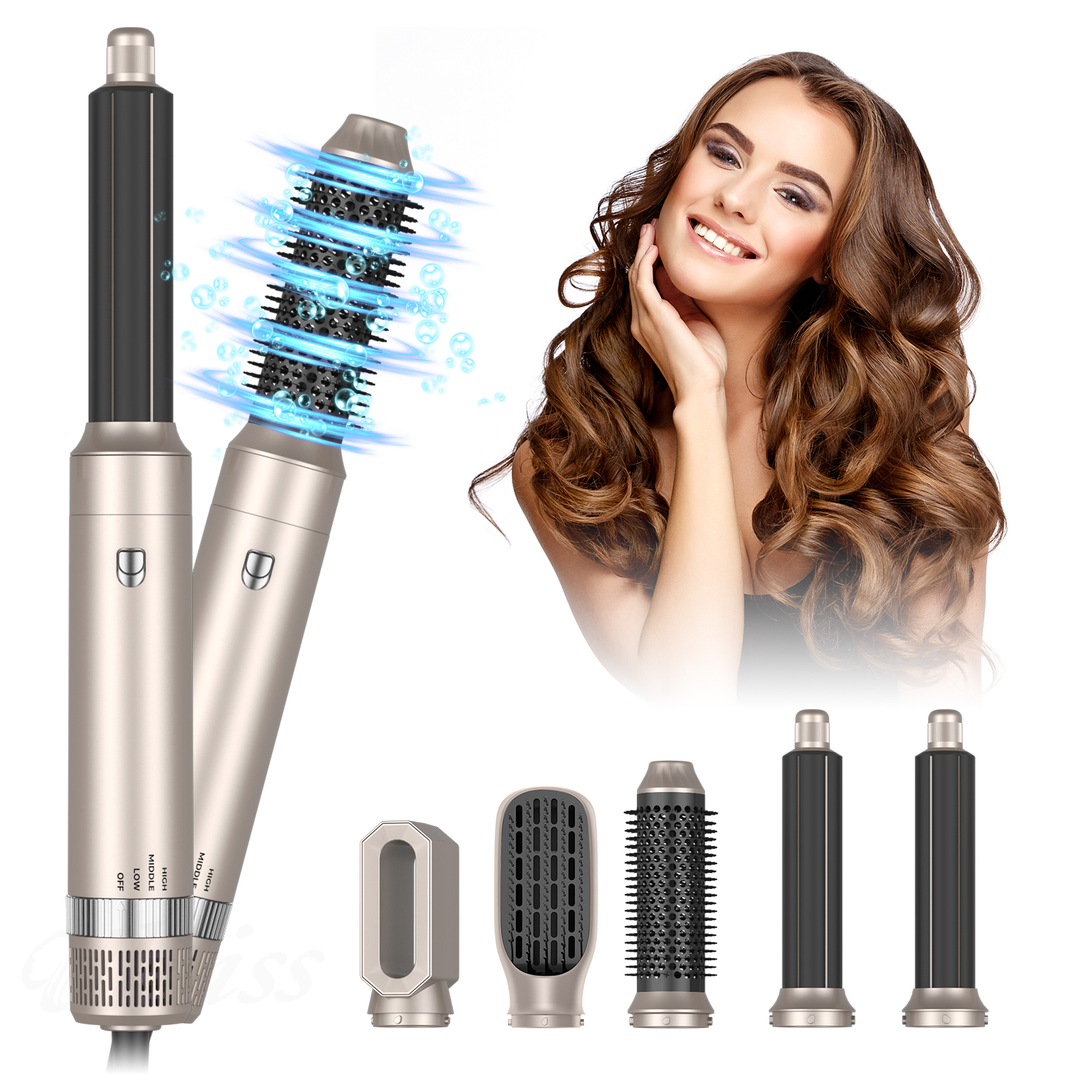 Hair Dryer 5 In 1 Hair Styler Air Comb Electric Hair Heating Brush High Speed Blow Dryer Hair Blower Brush