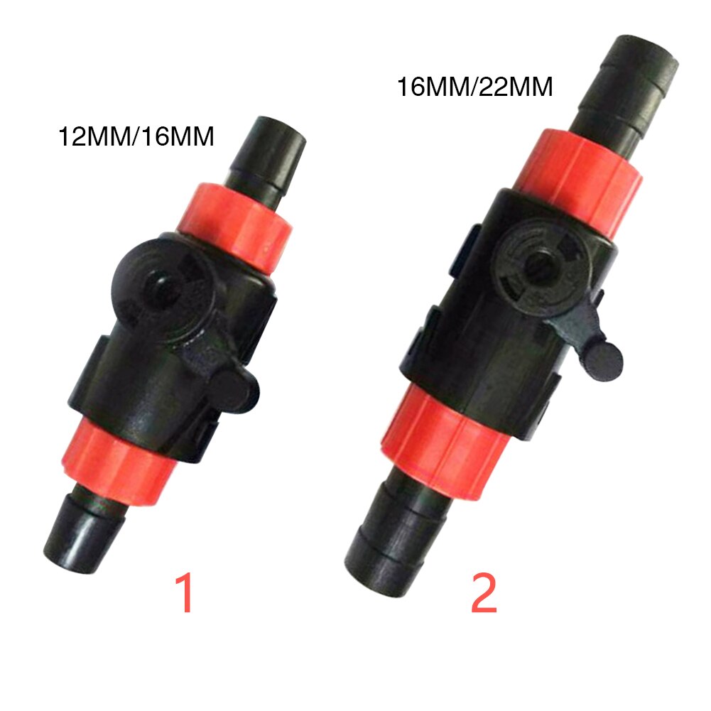 Filterkonnektor vandafbryder 16/22mm letinstalleret holdbar plastgasgasslange fisketank flowkontrol 12/16mm akvarium