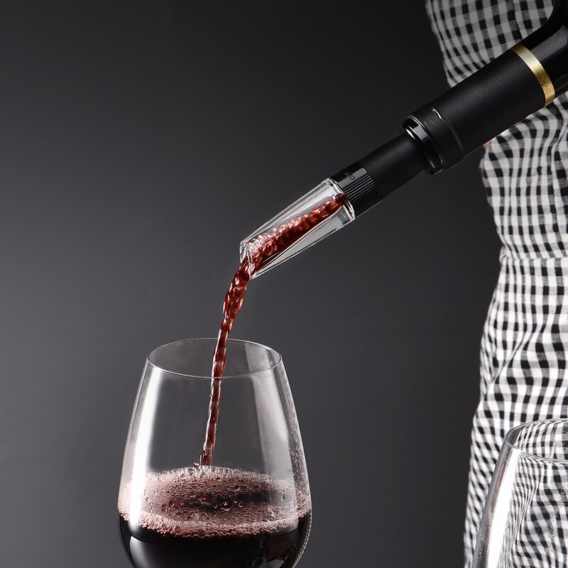 Mini Red Wine Aerator Quick 360 degrees Rotating Wine Pourer Decanter Cap for Bottles Bar Accessories 1pcs
