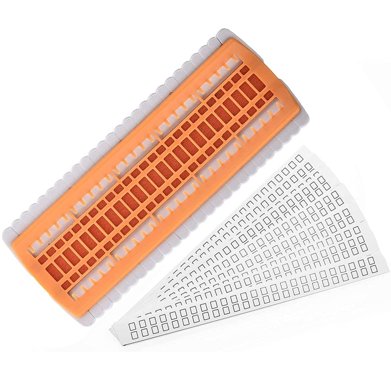 50 Positions Embroidery Floss Organizer, 15P Replaceable Paper Card, Cross Stitch Thread Floss Holder: Orange