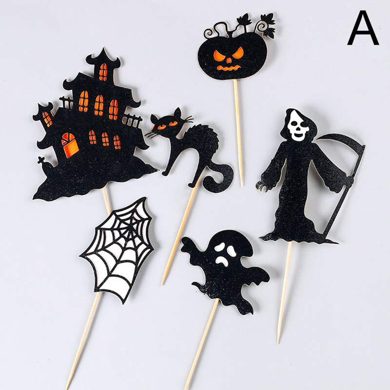 Decoración Para tarta de Halloween, signo de inserción, decoración para de Halloween, decoración para tarta, postre, calabaza: A