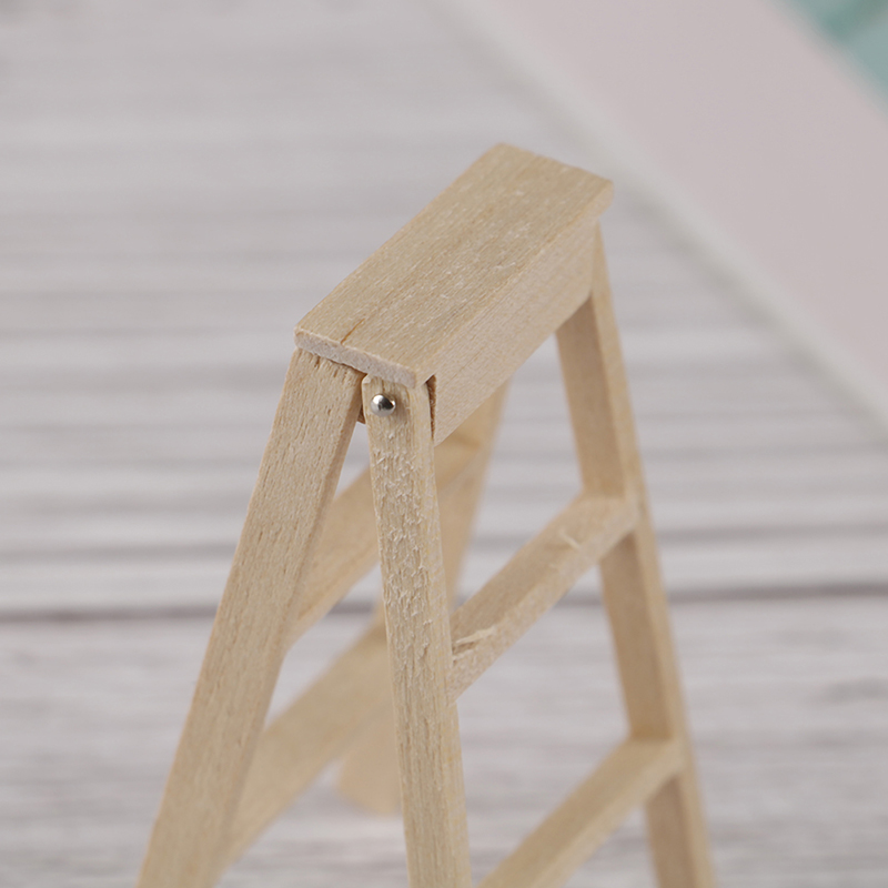 1:12 Poppenhuis Miniatuur Meubels Houten Ladder