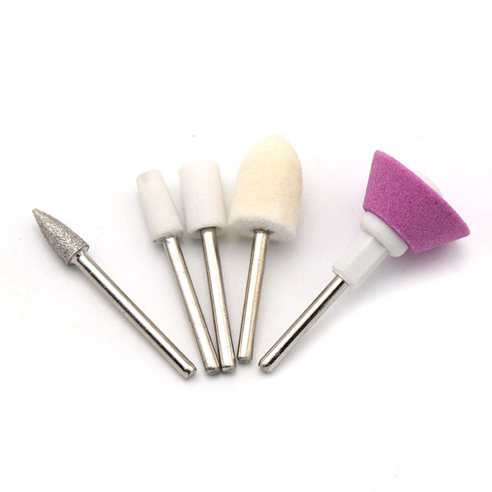 5 stk elektriske fræsere gratsliber værktøj neglekunst bor bit fil fræser cuticle clean til manicure neglefil maskine