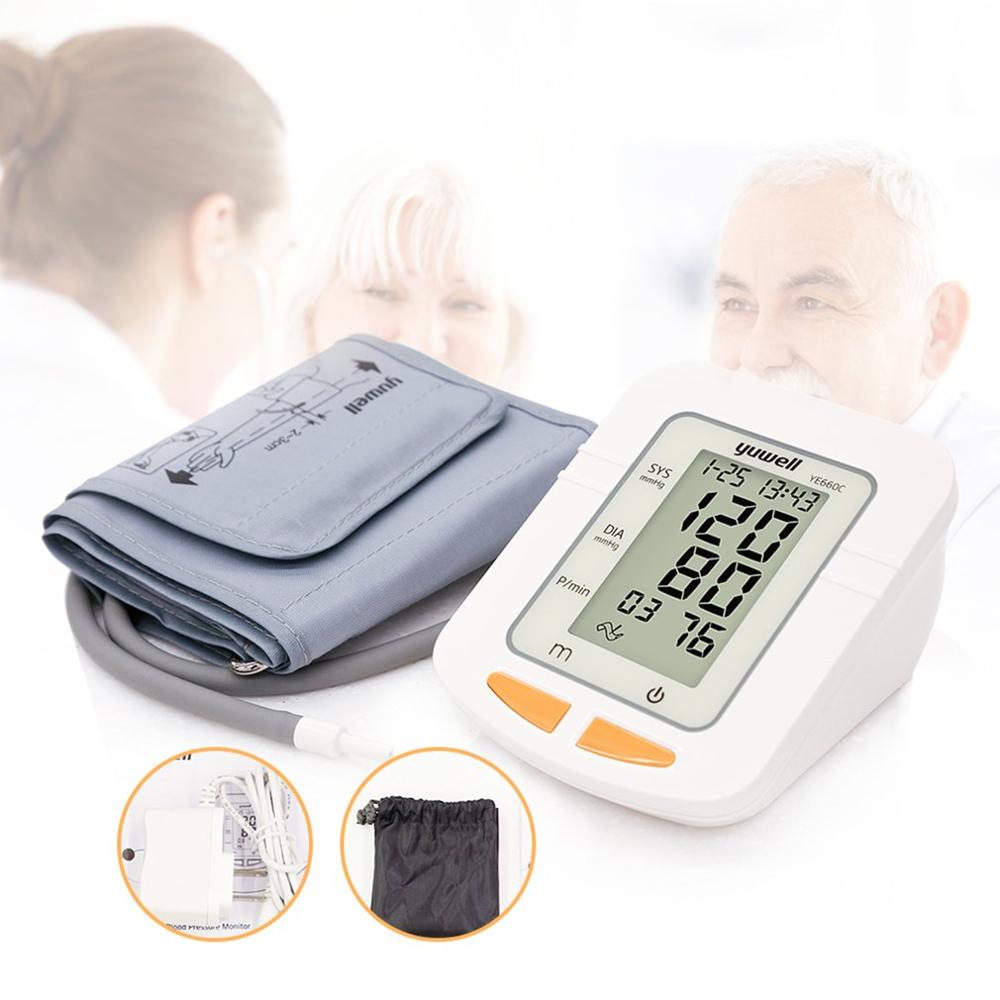 Automatische Digitale Bovenarm Bloeddrukmeter Heart Beat Rate Pulse Meter Tonometer Bloeddrukmeters Pulsometer