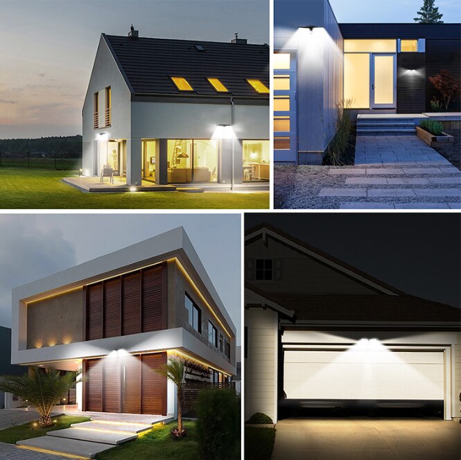 LED Spotlight 100Leds Waterproof Spotlights Searchlight Outdoor Sensor Floodlight Garden Light Two-Sided Illumination