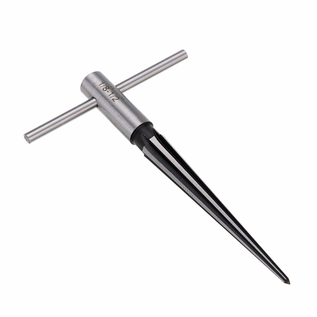 1pc 3-13mm Reamer T Handle Handheld Hole Pin Tapered 6 Flutes High Hardness Chamfering Tool for Woodworking