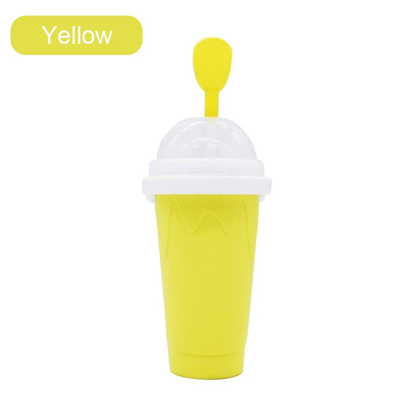 Smoothies Cup Zelfgemaakte Milkshake Fles Slush En Schudden Maker Snelle Koeling Cup Ijs Magic Slushy Maker: YELLOW