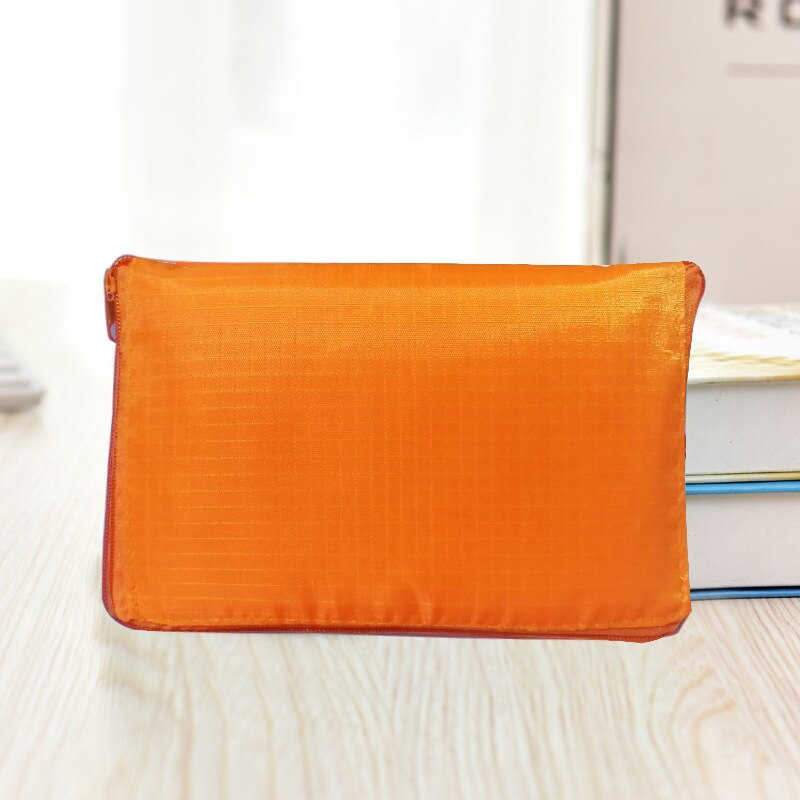 Folding reusable bags Eco Shopping Tote Handbag Shoulder Bag Oxford Travel Cartoon Bag reusable grocery bag: Orange