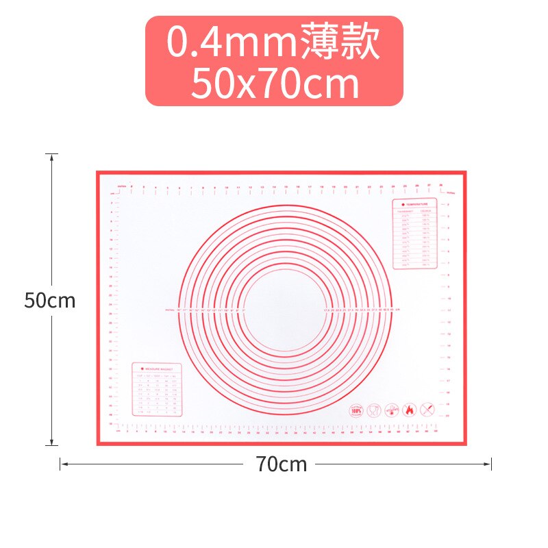 Silicone Mat for Dough Rolling Large Non-stick Cooking Kneading Pastry Sheet Pasta Mat Board Kitchen Accessories: 60x50 thin