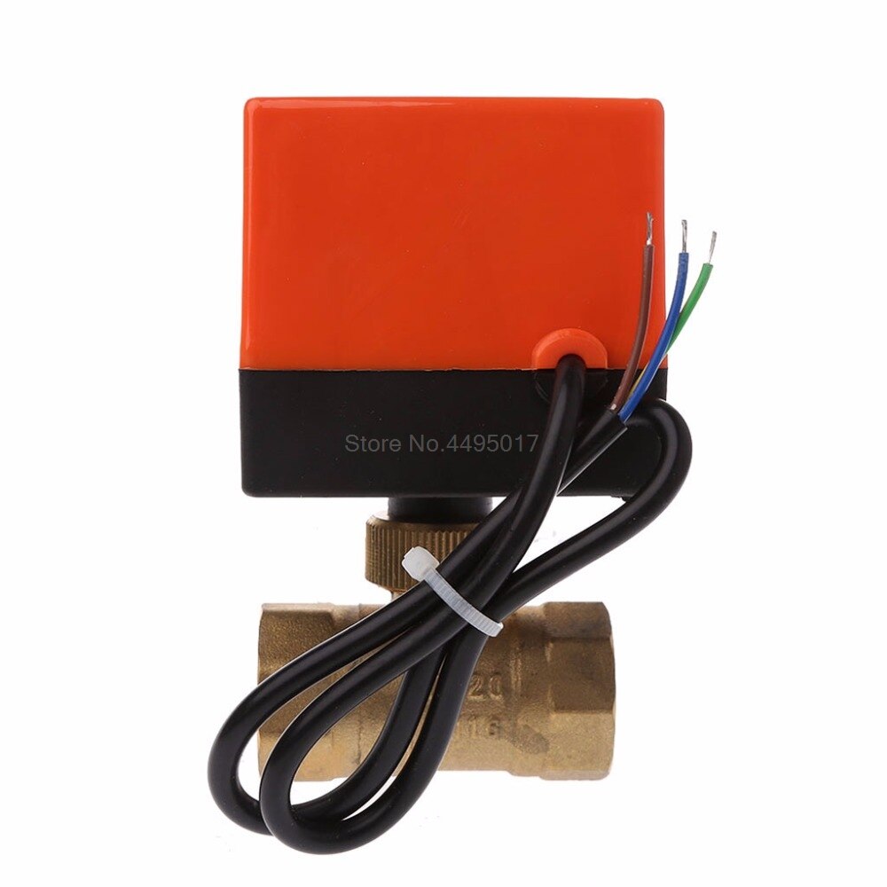 Electric Motorized Brass Ball Valve DN15/DN20/DN25 AC 220V 2 Way 3-Wire with Actuator Valves