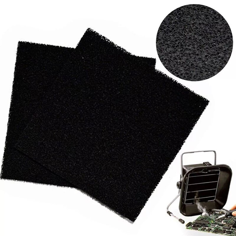 10X130X130Mm Zwart Activated Carbon Filter Katoen Schuim Spons Replancement, sed Te Absorberen Rook En Rook Purifier 5Pcs.