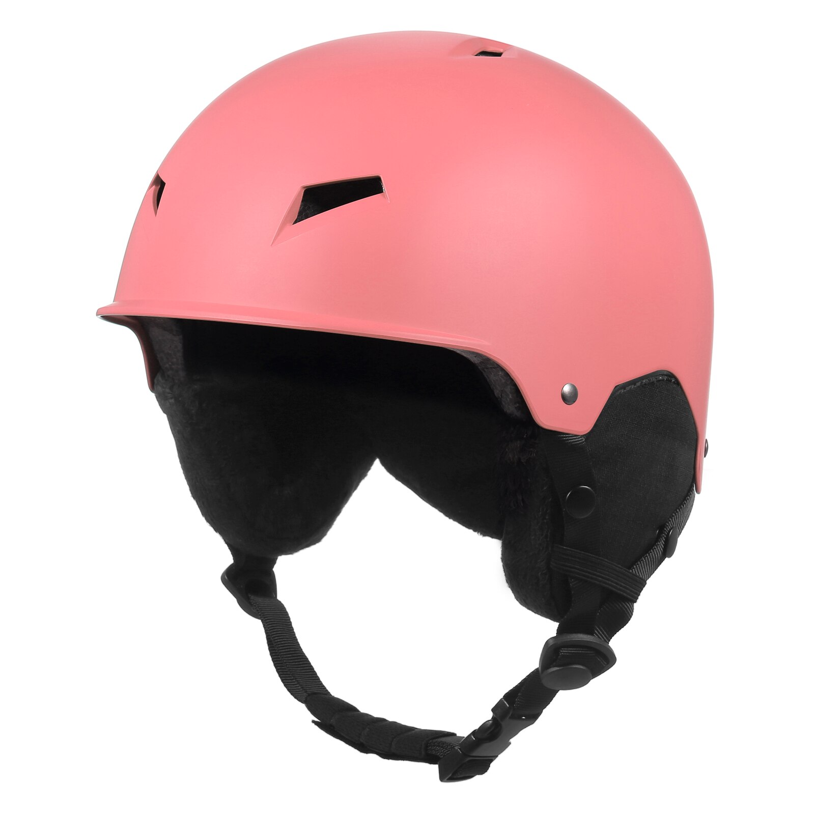 Man Women Snowboard Snowmobile Ski Helmet CE Certification Adult Windproof Skating Skateboard Snow Sports Cycling Helmets: Pink / M