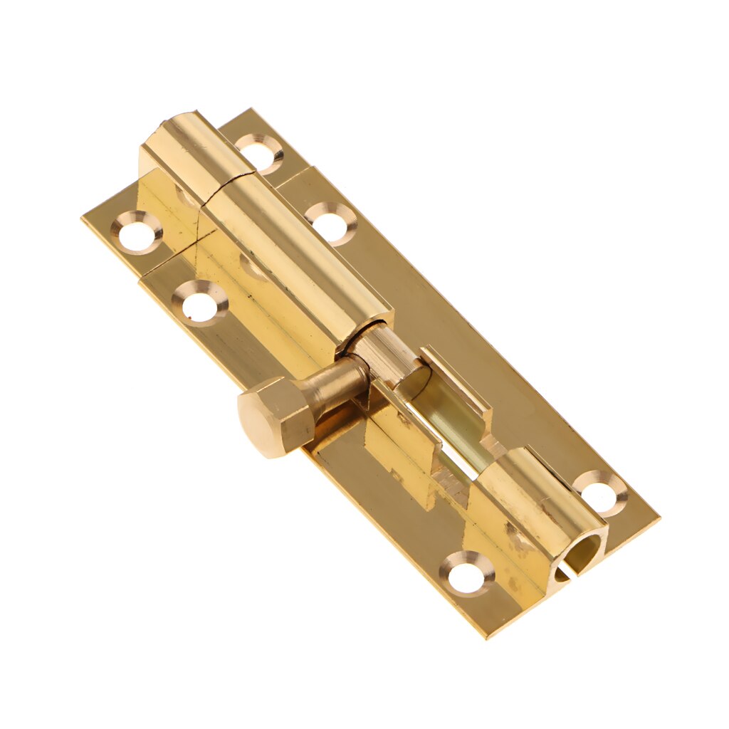 Brass Door Slide Catch Lock Bolt Latch Barrel Home Safety Hardware With Screws