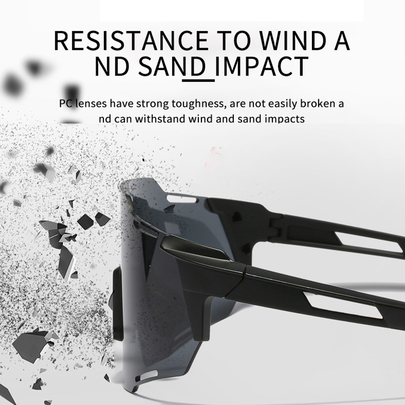 ESLNF Fietsbril Zonnebril Sport Gepolariseerde Lens Heren Dames Outdoor Fietsbril Fiets Winddicht Brillen Bril 7 Kleuren