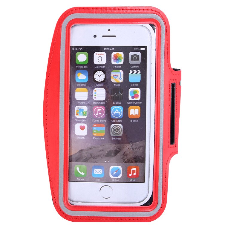 Sport Arm Band Case 4-5 Inch Telefoon Mode Houder Voor Vrouwen Mannen Op Hand Smartphone Handtassen Sling Running gym Arm Band Fitness: red