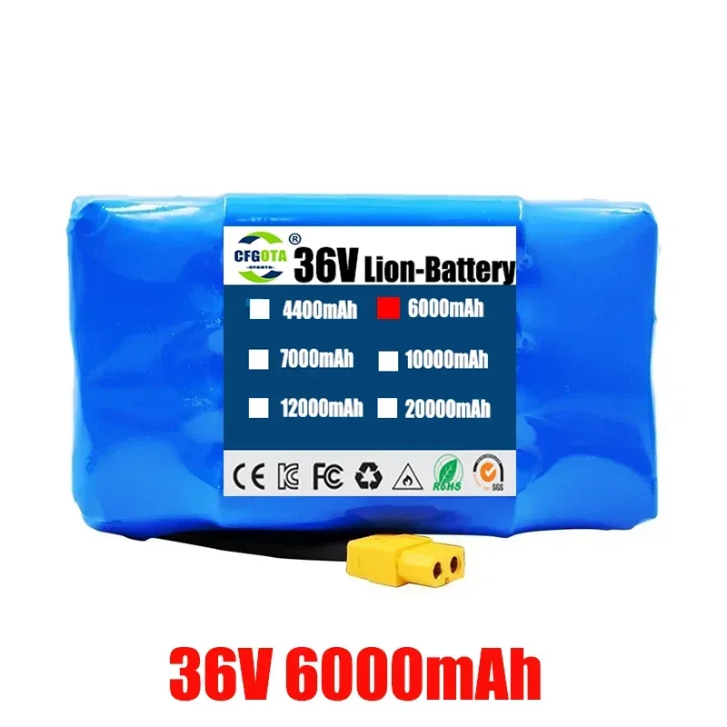 Genuine 36V 12Ah 10s2p Battery Packs Rechargeable Lithium Ion Battery for Electric Self Balancing Scooter HoverBoard Unicycle: PURPLE