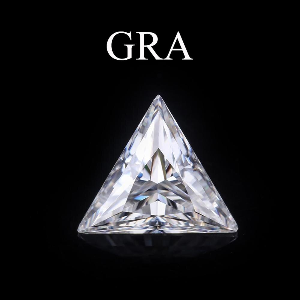 100% Loose Moissanite 0.03ct To 3ct VVS1 D Color Trillion Shape Look Like Real Diamond Pass Tester Gems Stone For Jewelry Making