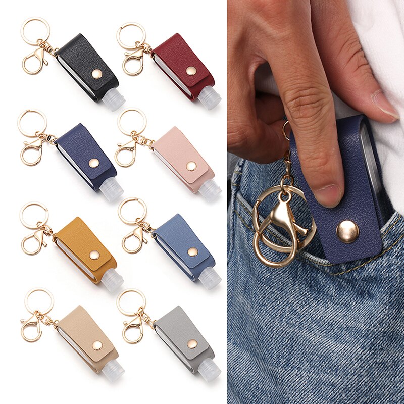 1PC Travel Portable Keychain Hand Gel Holder Split Bottles Mini Hand Sanitizer Split Bottle No Clean Detachable Cover Bottle