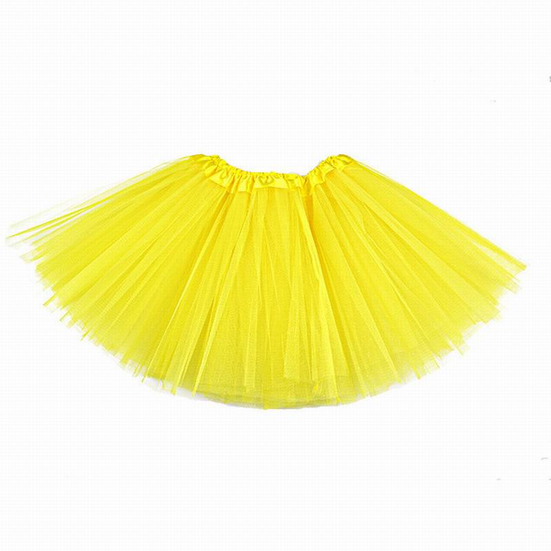 Baby flickor chiffong fluffiga pettiskirts tutu prinsessa festkjolar danskläder tyll tutu balett tjej kjol prinsessa i 2-8 år: Gul