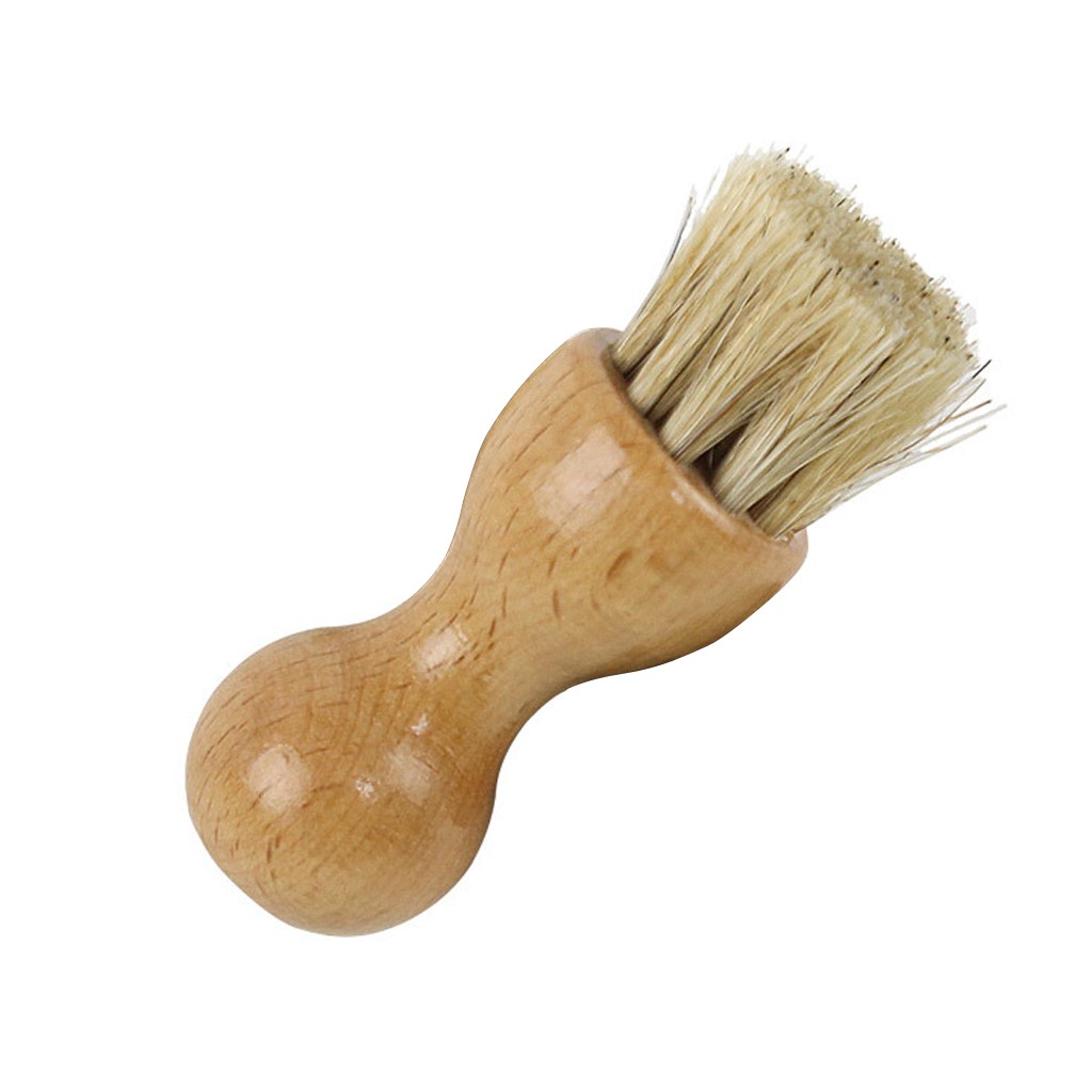 Houten Handvat Schoenen Schoon Borstel Polish Haar Buffing Borstel Schoen Borstel Paardenhaar Hout laarzen schoenen borstel Leer Verzorging tool