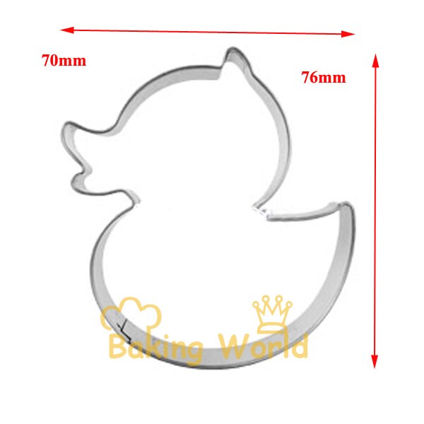 Baby Speelgoed Eend Kinderwagen Bib Metalen Cookie Cutter Bakken Tool Biscuit Gebak Mold Cupcake Topper Fondant Cutter: Roze