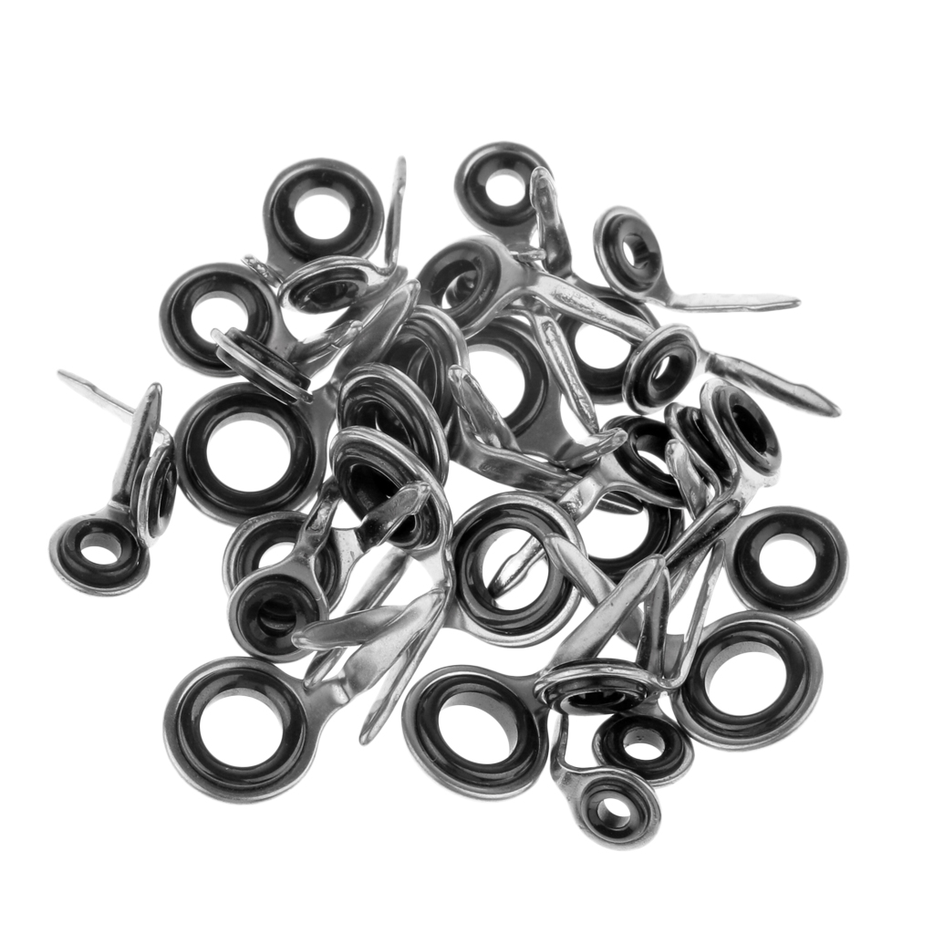 Canne à pêche télescopique, 40 pièces, anneau d'oeil, Guide, mixte