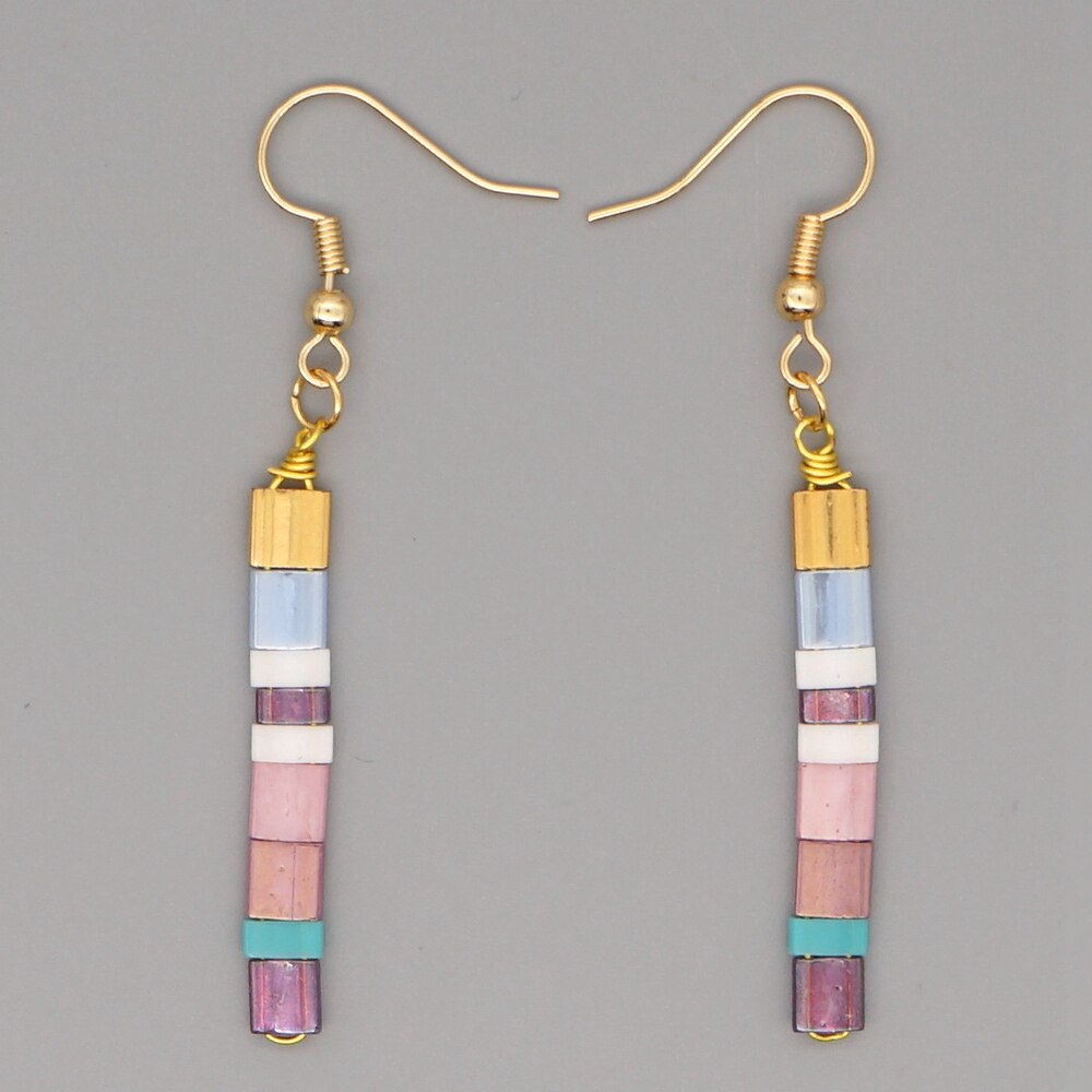 Go2boho Boho kolczyki dla kobiet Rainbow Tila kolczyki z koralików biżuteria Miyuki kolczyki z koralików biżuteria czeski Pendientes prezent: TLE200010G