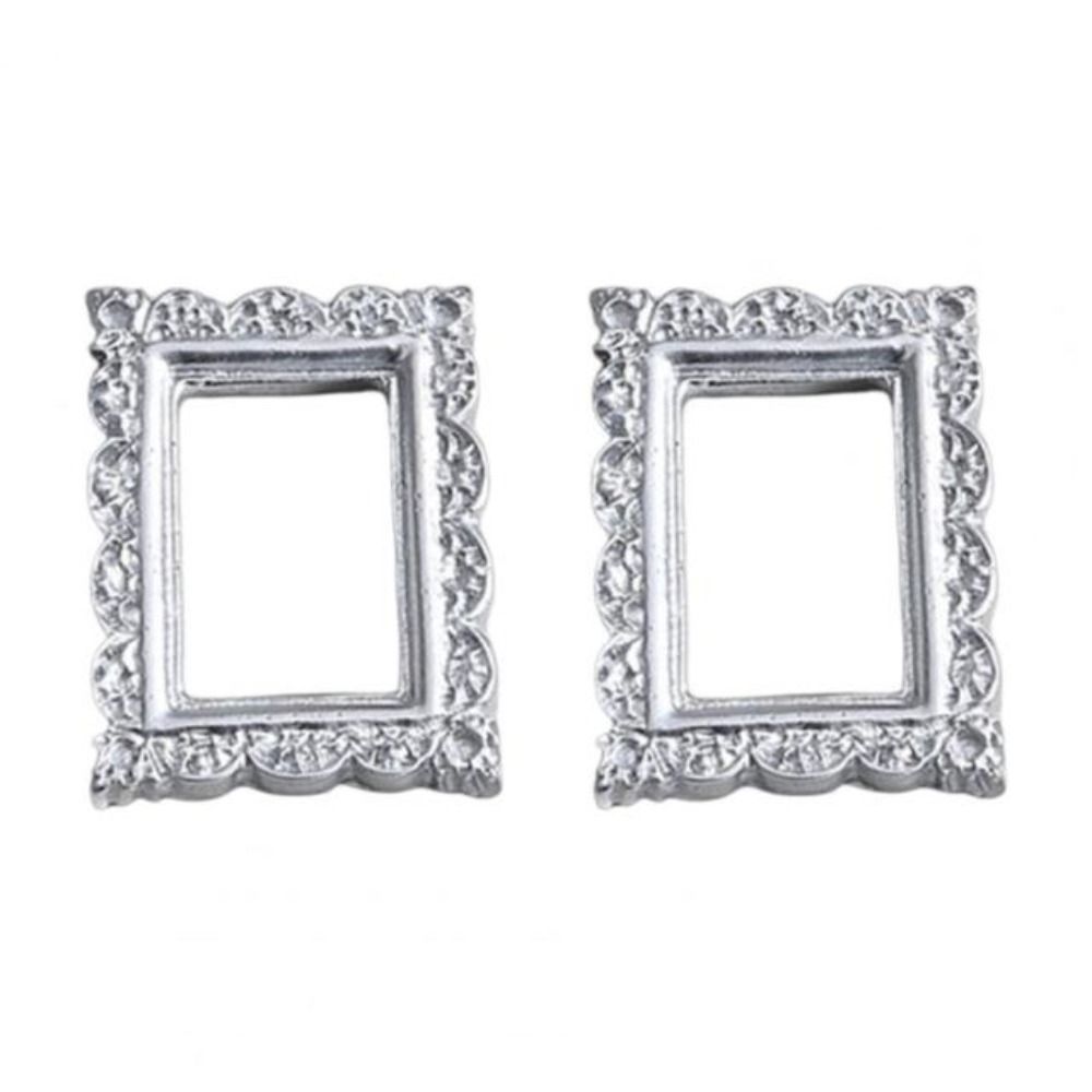 Nice-looking Mini Picture Frame Resin Fine Workmanship Small Size Miniature Photo Frames for: Red