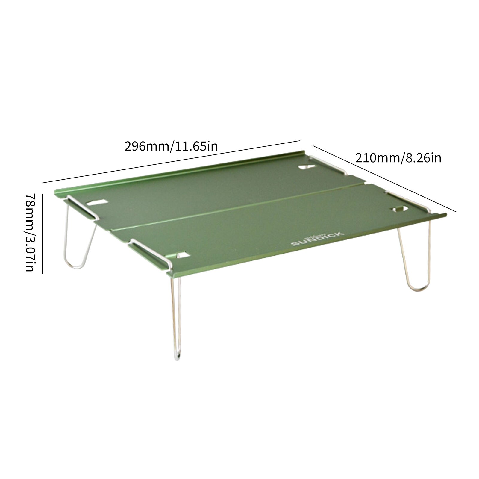 Lightweight Outdoor Folding Table Portable Mini Collapsible Compact Table for Camping Hiking Backpacking Picnic Beach Travel: Green