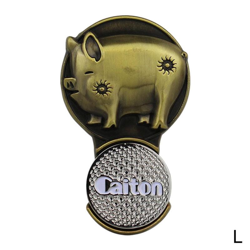 Zodiac Golf Cap Magnetic Absorption Innovative Hat Accessories Clip P1O1: Pig-Brass