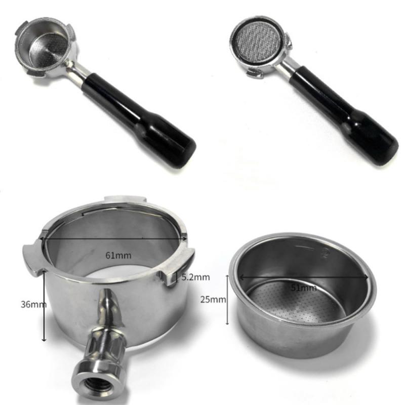 Portafiltro de café sin fondo para filtro 51MM, cesta de reemplazo, accesorios de café para el hogar y la Oficina,