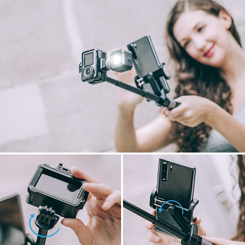 PGYTECH Vlog Phone Pole Plus - Selfie Stick Tripod Mount - Extendable for iPhone Android Smartphones