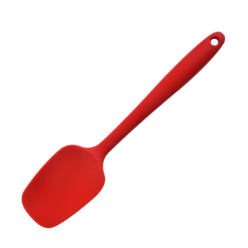 Nicht-Stock Silikon Creme Spachtel Schaber Löffel Öl Pinsel Wärme-Beständig Spatel flexibel Küche Utensilien Backen Kochen Werkzeuge: L Spatel rot