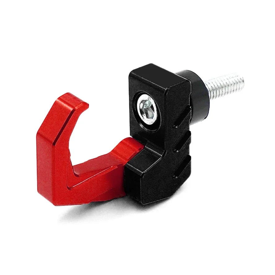 Motorhelm Houder Cnc Aluminium Bagagetas Haak Houder Hanger Haken Motor Scooter Helm Tassen Gadget Handschoen Haken: Rood