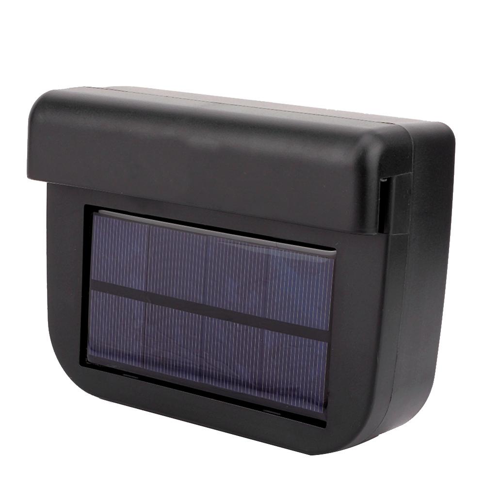 universal Solar Power Car Cooling Ventilation System Heater Exhaust Fan Car Black Air Vent Fan fit for trolleys trucks trucks