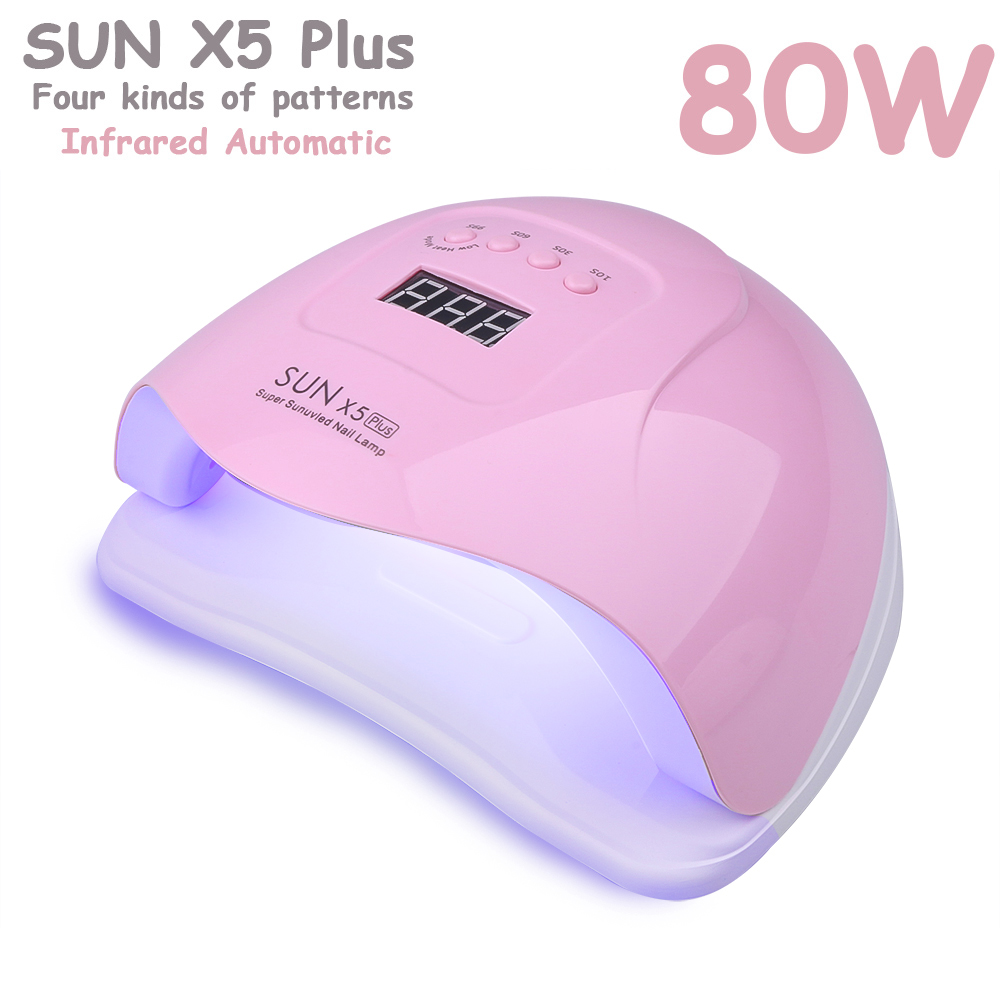 Zon 5X Plus Uv Led Lamp Voor Nagels Droger 80 W/36 W Ice Lamp Voor Manicure Gel Nail lamp Drogen Lamp Voor Gel Vernis