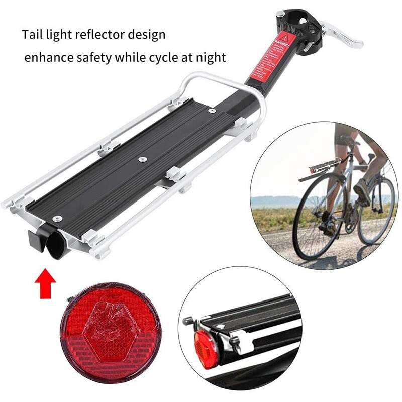 Fiets Bagagedrager 30Kg Mountainbike Cargo Rack Mtb Achter Plank Fietsen Zadelpen Bag Holder Stand