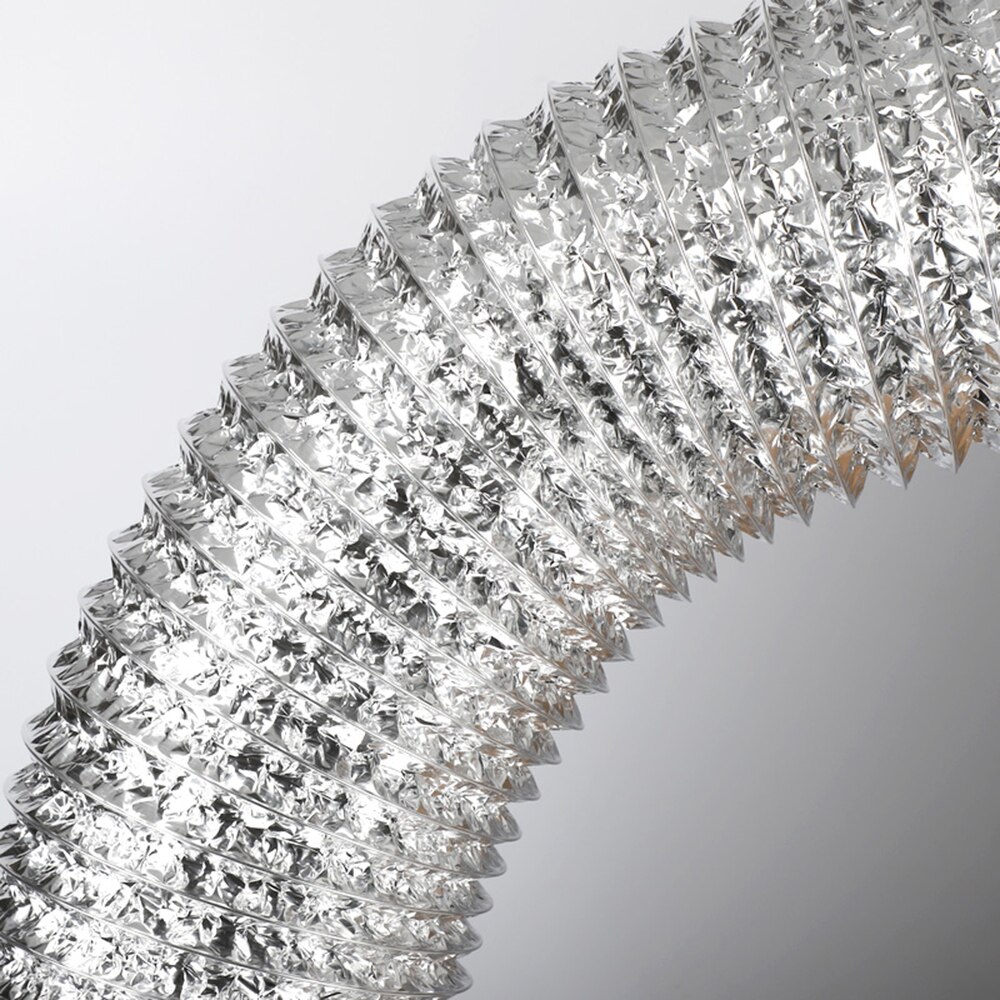 Double Layers 100/120mm Flexible Aluminum Foil Tube Ventilation Air Ducting Hose Kitchen Exhaust Vent Pipe Hose