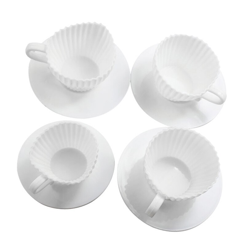 Spot siliconen bakvorm theekopjes met schoteltjes cupcakevorm theeservies herbruikbare cupcakevormen beste prijs
